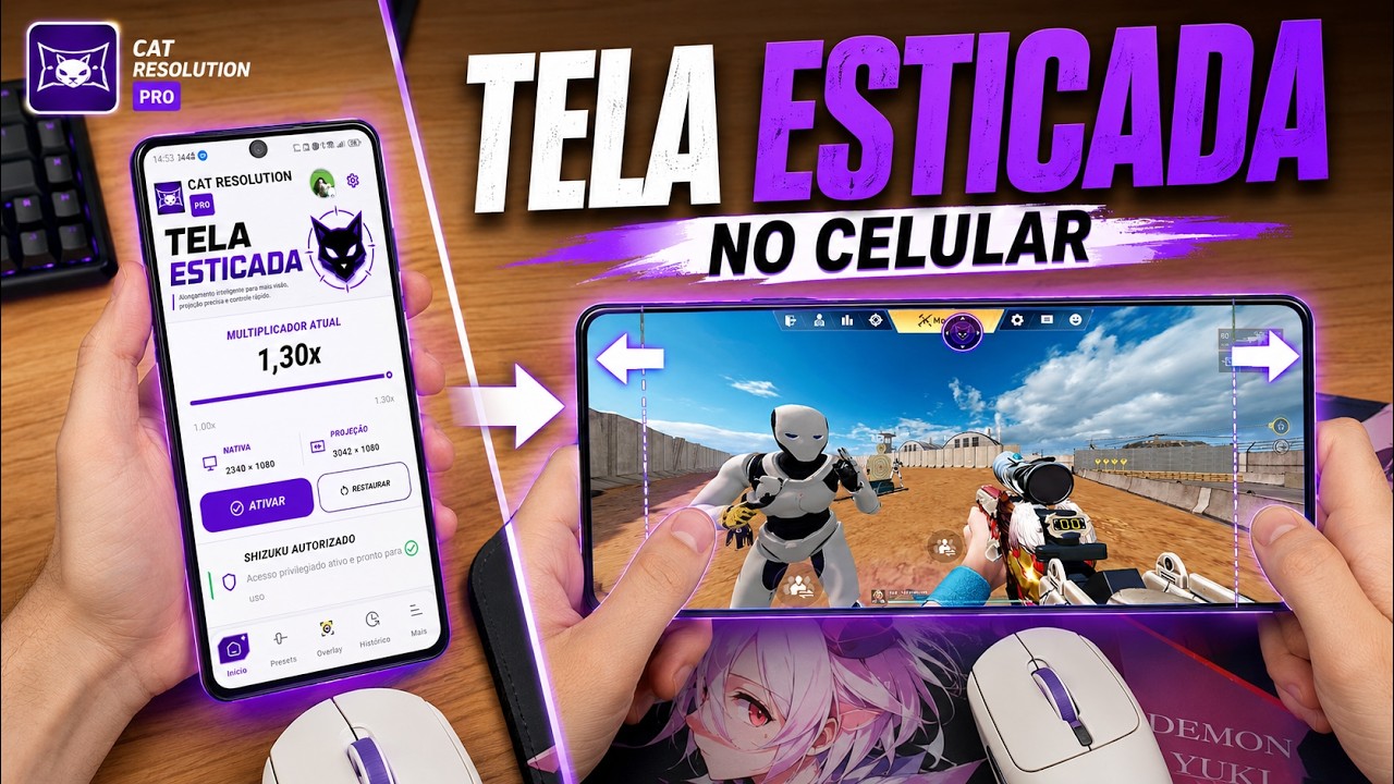 Cat Resolution Pro Funciona? Review do App de Tela Esticada para Celular